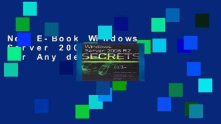 New E-Book Windows Server 2008 R2 Secrets For Any device