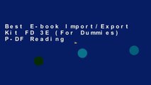 Best E-book Import/Export Kit FD 3E (For Dummies) P-DF Reading