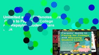 Unlimited acces Cliffsnotes Parents  Guide to Paying for College and Repaying Student Loans Book