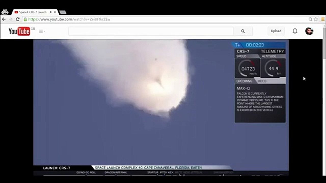 Lewis' Moments  SpaceX 7th Mission broke up  CRS 7