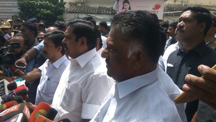 கருணாநிதியின் உடல் நலம் குறித்து விசாரித்த முதல்வர், துணை முதல்வர்- வீடியோ