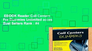 EBOOK Reader Call Centers For Dummies Unlimited acces Best Sellers Rank : #4