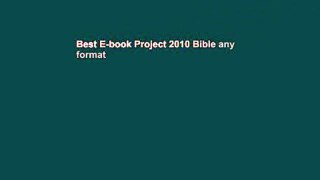 Best E-book Project 2010 Bible any format