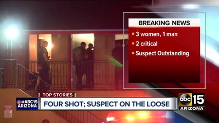 Suspect on the run after shooting four people in Phoenix
