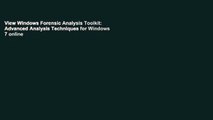 View Windows Forensic Analysis Toolkit: Advanced Analysis Techniques for Windows 7 online