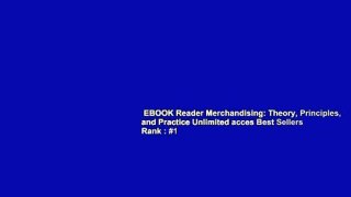 EBOOK Reader Merchandising: Theory, Principles, and Practice Unlimited acces Best Sellers Rank : #1