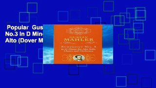 Popular  Gustav Mahler Symphony No.3 In D Minor (Miniature Score) Alto (Dover Miniature Music