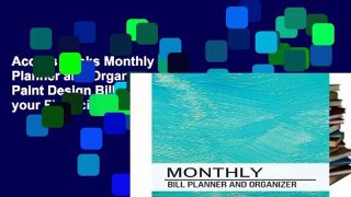 Access books Monthly Bill Planner and Organizer: Blue Paint Design Bill Planner for your Financial