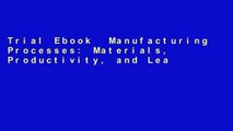 Trial Ebook  Manufacturing Processes: Materials, Productivity, and Lean Strategies Unlimited acces