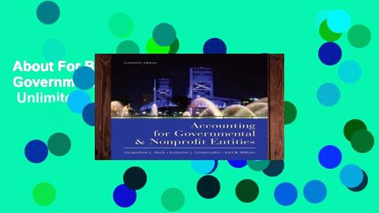 About For Books  Accounting for Governmental and Nonprofit Entities  Unlimited