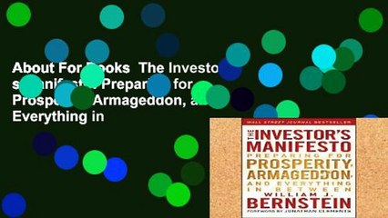 About For Books  The Investor s Manifesto: Preparing for Prosperity, Armageddon, and Everything in