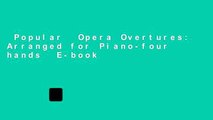 Popular  Opera Overtures: Arranged for Piano-four hands  E-book