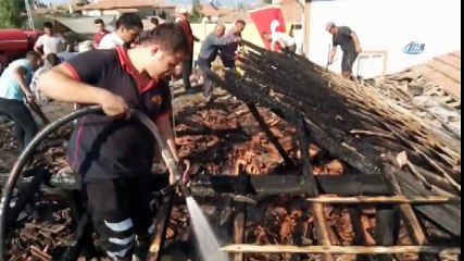 Çorum’da Çıkan Bir Yangında Garaj Kül Oldu
