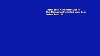 Digital book  A Practical Guide to Risk Management Unlimited acces Best Sellers Rank : #2