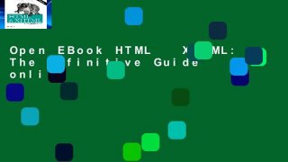 Open EBook HTML   XHTML: The Definitive Guide online