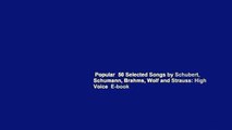 Popular  50 Selected Songs by Schubert, Schumann, Brahms, Wolf and Strauss: High Voice  E-book