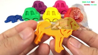 Learn Colors and Number Play Doh Elephant Molds Toys for Kids