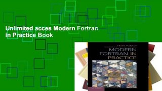 Unlimited acces Modern Fortran in Practice Book