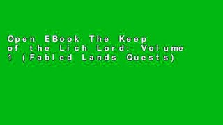 Open EBook The Keep of the Lich Lord: Volume 1 (Fabled Lands Quests) online