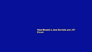 View Murach s Java Servlets and JSP Ebook