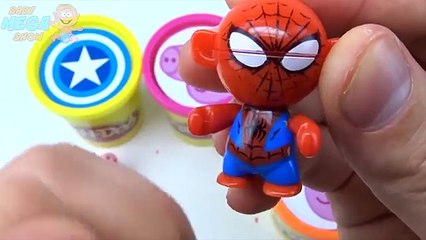 Tải video: Сups Stacking Toys Play Doh Clay Superhero Marvel Spiderman Superman Colors for Kids