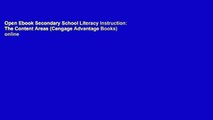 Open Ebook Secondary School Literacy Instruction: The Content Areas (Cengage Advantage Books) online