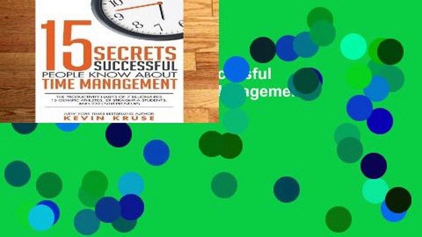 [book] Free 15 Secrets Successful People Know About Time Management: The Productivity Habits of 7