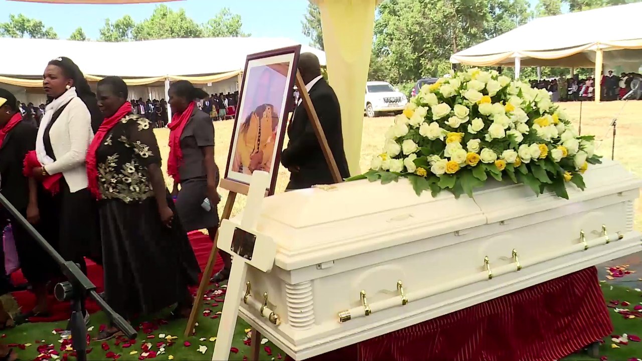 Uhuru Kenyatta Attends Sarah Kasaon's Funeral