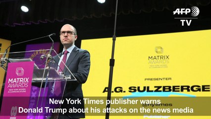 Times publisher warns Trump on anti-media rhetoric