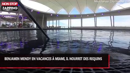 Benjamin Mendy : Entouré de crocodiles et de requins, le footballeur profite à Miami ! (vidéo)