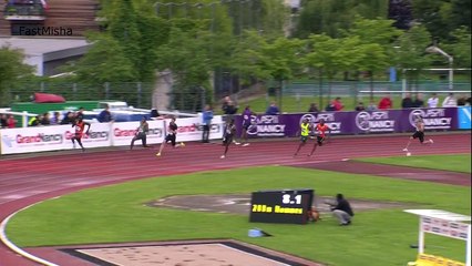 76 Christophe Lemaitre wins Men's 200m in Nancy 2016 HD