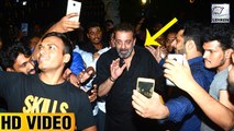 WATCH! Sanjay Dutt Gets MOBBED By Fans On His Birthday