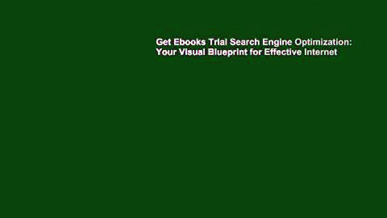 Get Ebooks Trial Search Engine Optimization: Your Visual Blueprint for Effective Internet