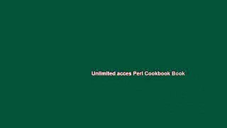Unlimited acces Perl Cookbook Book