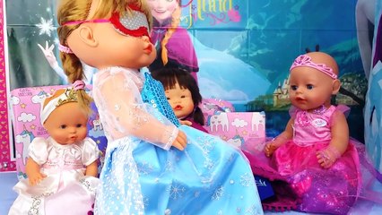 Muñecas Bebes Nenuco Ana y Ona Cumpleaños FROZEN Castillo Patines sobre hielo Disfraces Diversión