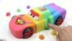 Learn Colors Kinetic Sand Rainbow McQueen Cars Fun Toys, Nursery rhymes song for Kids