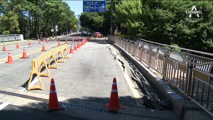 폭염에 다리도 ‘기우뚱’…아스팔트도 ‘균열’