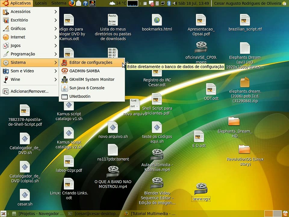 Como Habilitar o Editor de configurações 2.26.0 no ubuntu