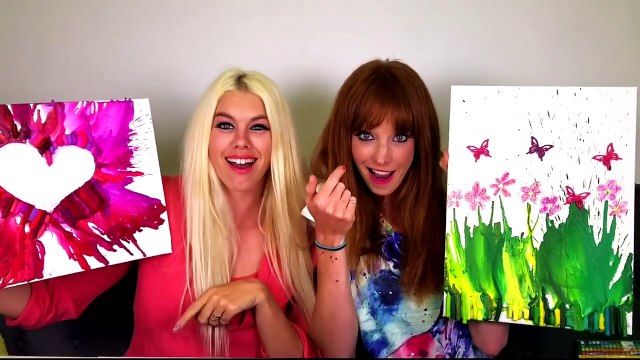 DIY CRAYOLA CRAYONS ART CHALLENGE!!! + Makeup & Beauty Life Hacks and Tips!!!