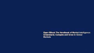 Open EBook The Handbook of Market Intelligence: Understand, Compete and Grow in Global Markets