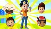 Wrong heads Paw Patrol Ryder Rusty Rivets Zack&Quack Blaze Finger Family Song Learn Colors