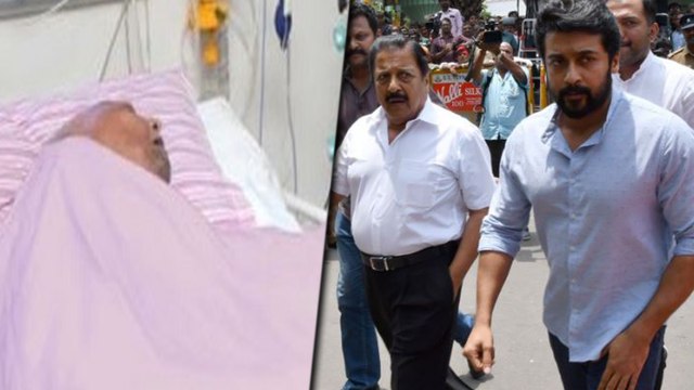 கருணாநிதியின் நலம் விசாரித்த சிவக்குமார், சூர்யா: வைரல் வீடியோ