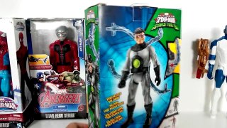 Super Hero Marvel Spiderman with Electro Battle Gear, Wing Attack Iron Man, Ant Man, Doc O