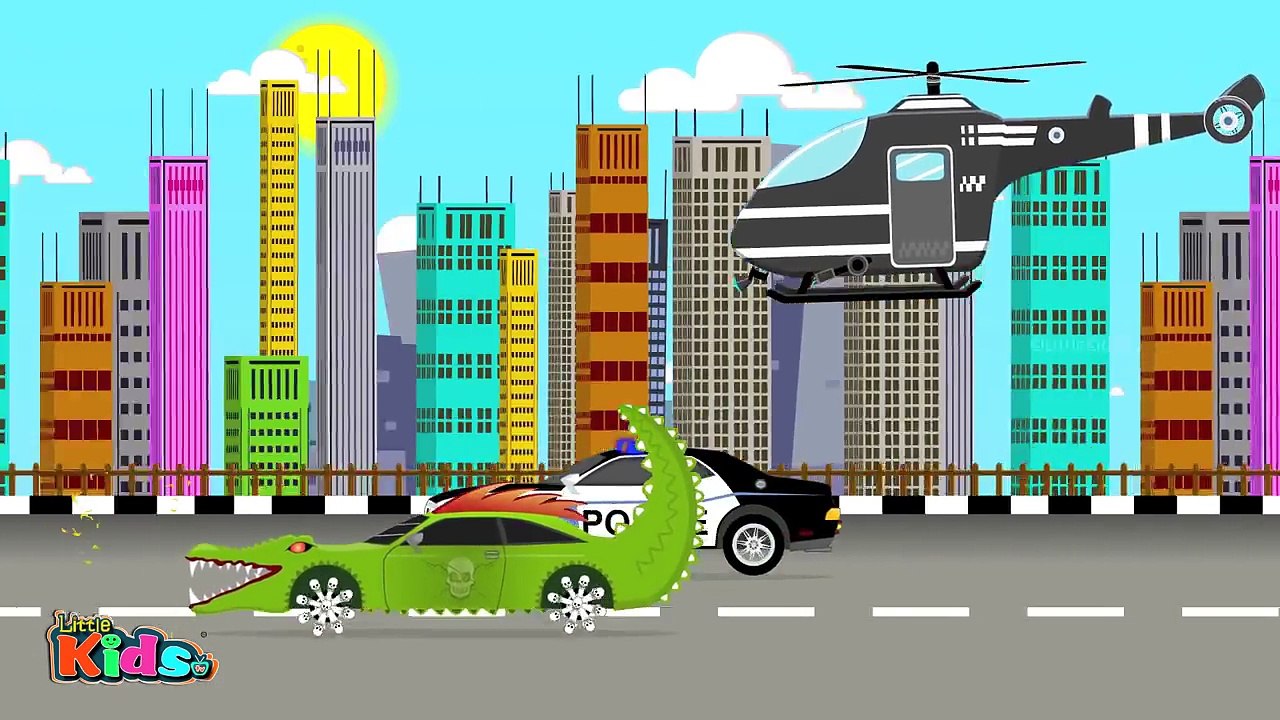 Good vs Evil | Police Car | Scary Monster Car | Kids Videos