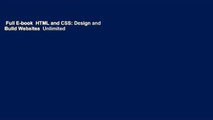 Full E-book  HTML and CSS: Design and Build Websites  Unlimited
