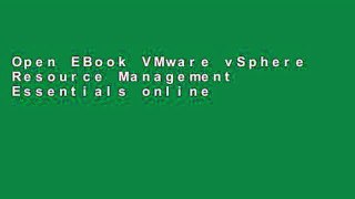 Open EBook VMware vSphere Resource Management Essentials online