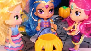 Shimmer and Shine HALLOWEEN CANDY GAME Surprise Toys + Candy TRICK OR TREAT KIds Games