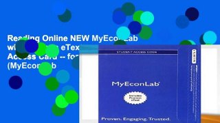 Reading Online NEW MyEconLab with Pearson eText -- Access Card -- for Macroeconomics (MyEconLab