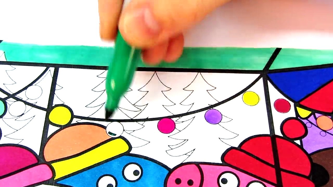Peppa Pig and Friends Christmas Time Peppa Coloring Book Learning Drawing Videos For Kids