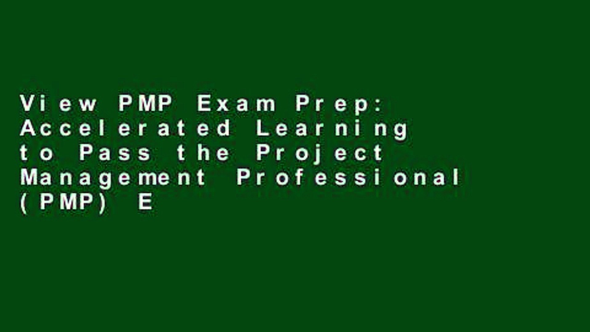 Books Education Teaching PMP PMP Exam Prep Accelerated Learning To 